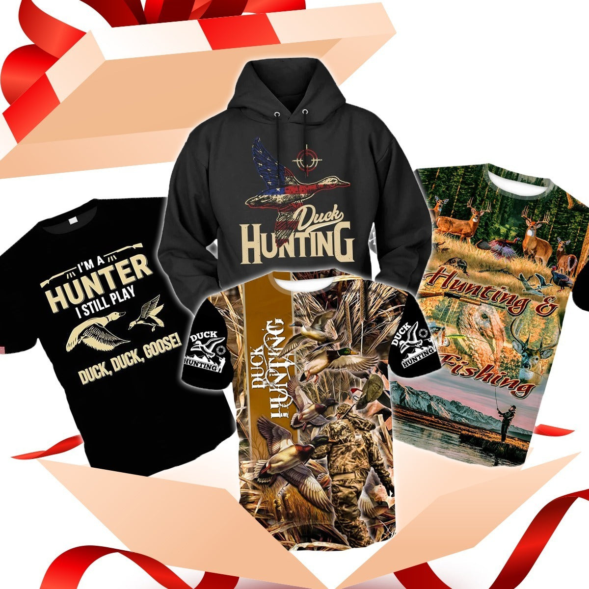 Duck Hunting t-shirt and Hoodie designs Gift from lelex shop for outdoors, best gift for hunter